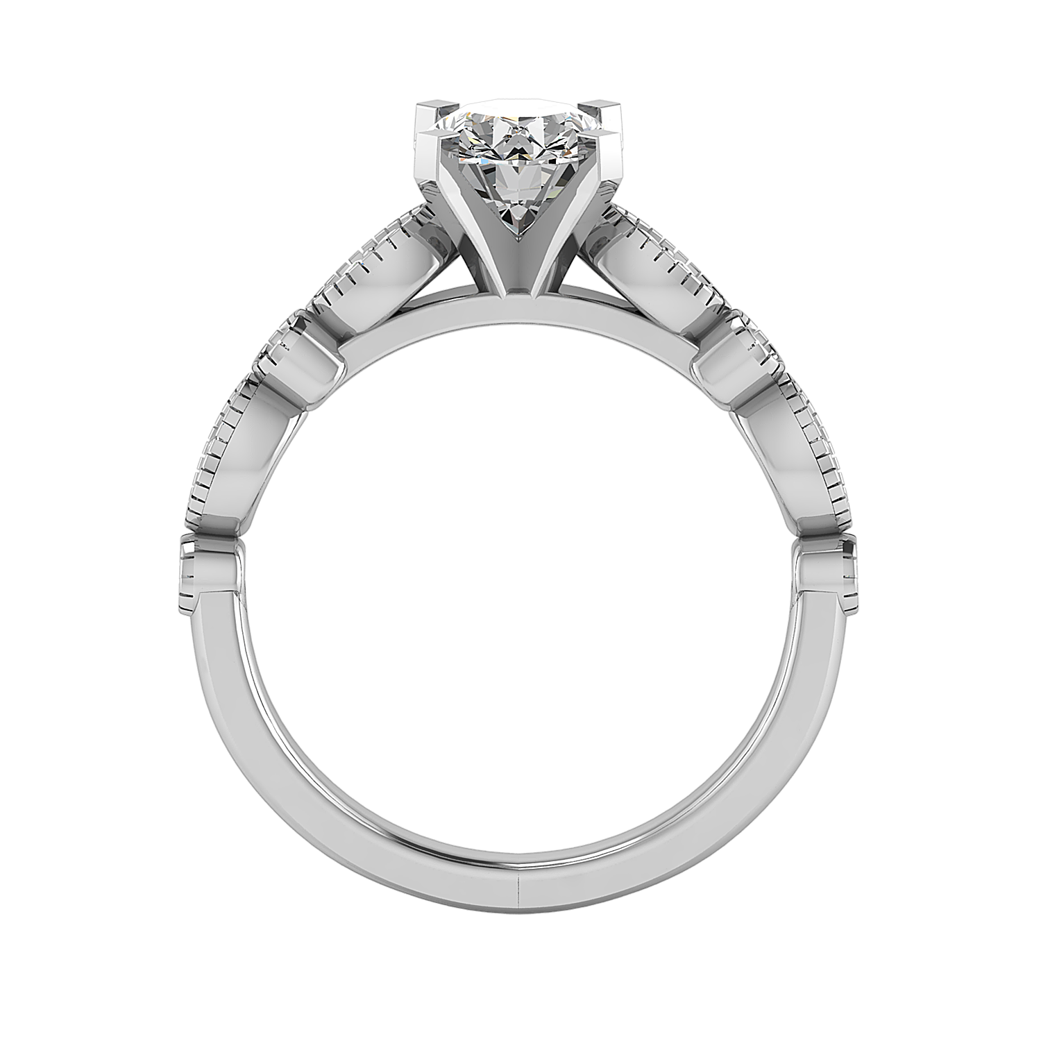 Avery Alternating MQ/RD diamond band